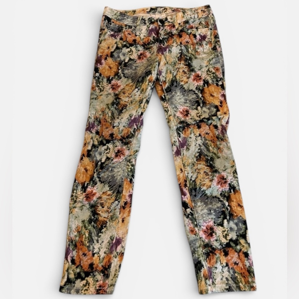 Philosophy Republic Clothing Skinny jeans Pants brush geo Floral Design Sz 2 - Picture 1 of 6
